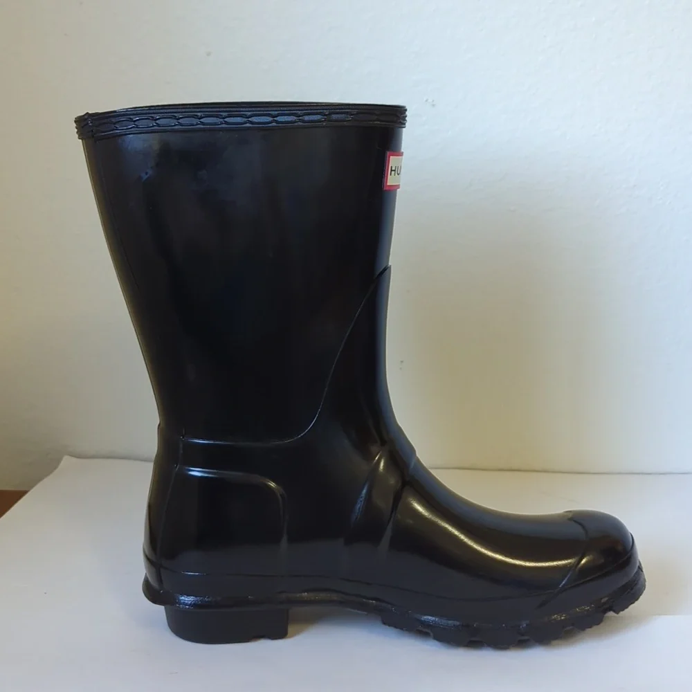 HUNTER ORIGINAL SHORT GLOSS BLACK - Size 7